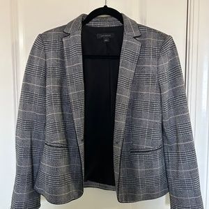 Ann Taylor black plaid blazer